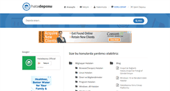 Desktop Screenshot of hatadeposu.com